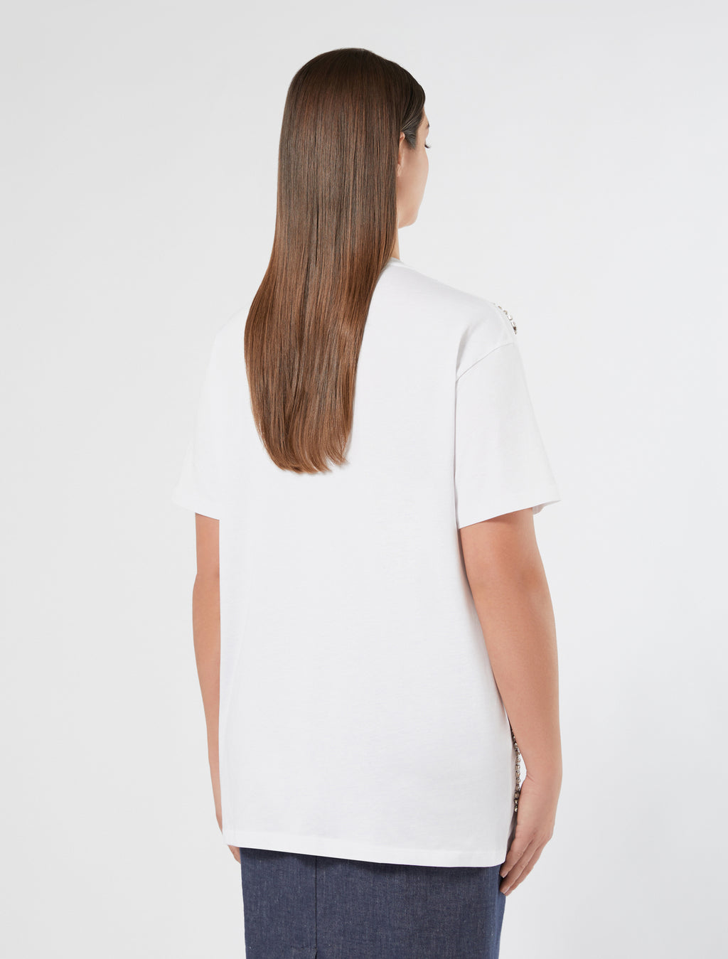 Embroidered jersey T-shirt