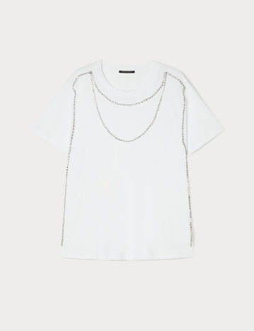Embroidered jersey T-shirt