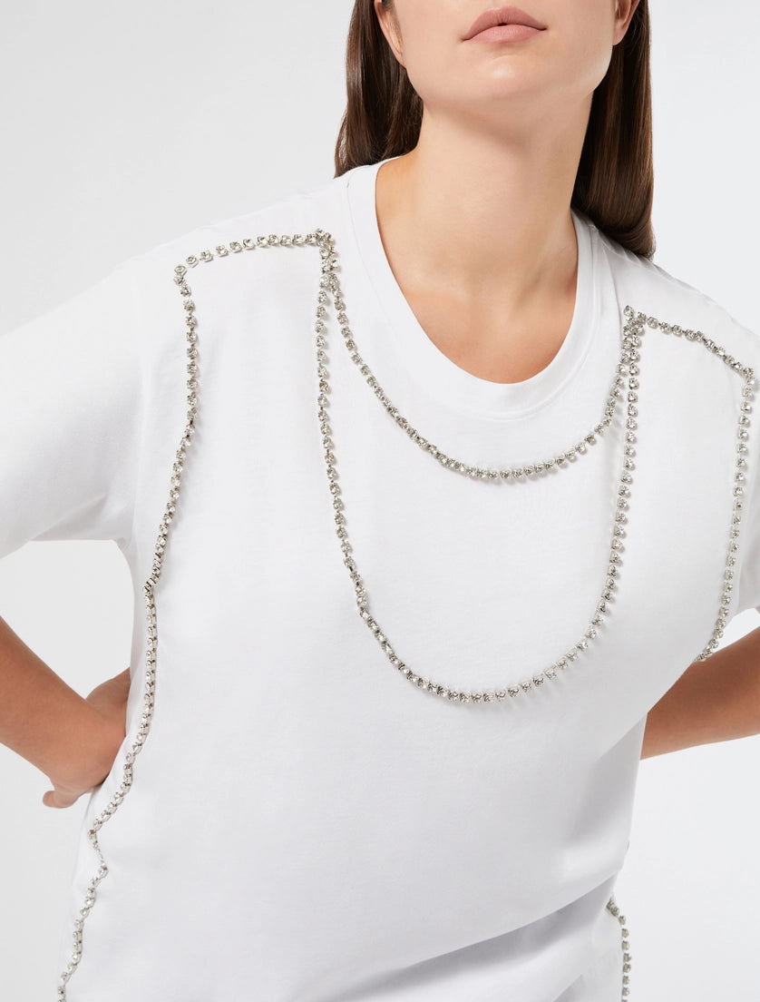 Embroidered jersey T-shirt