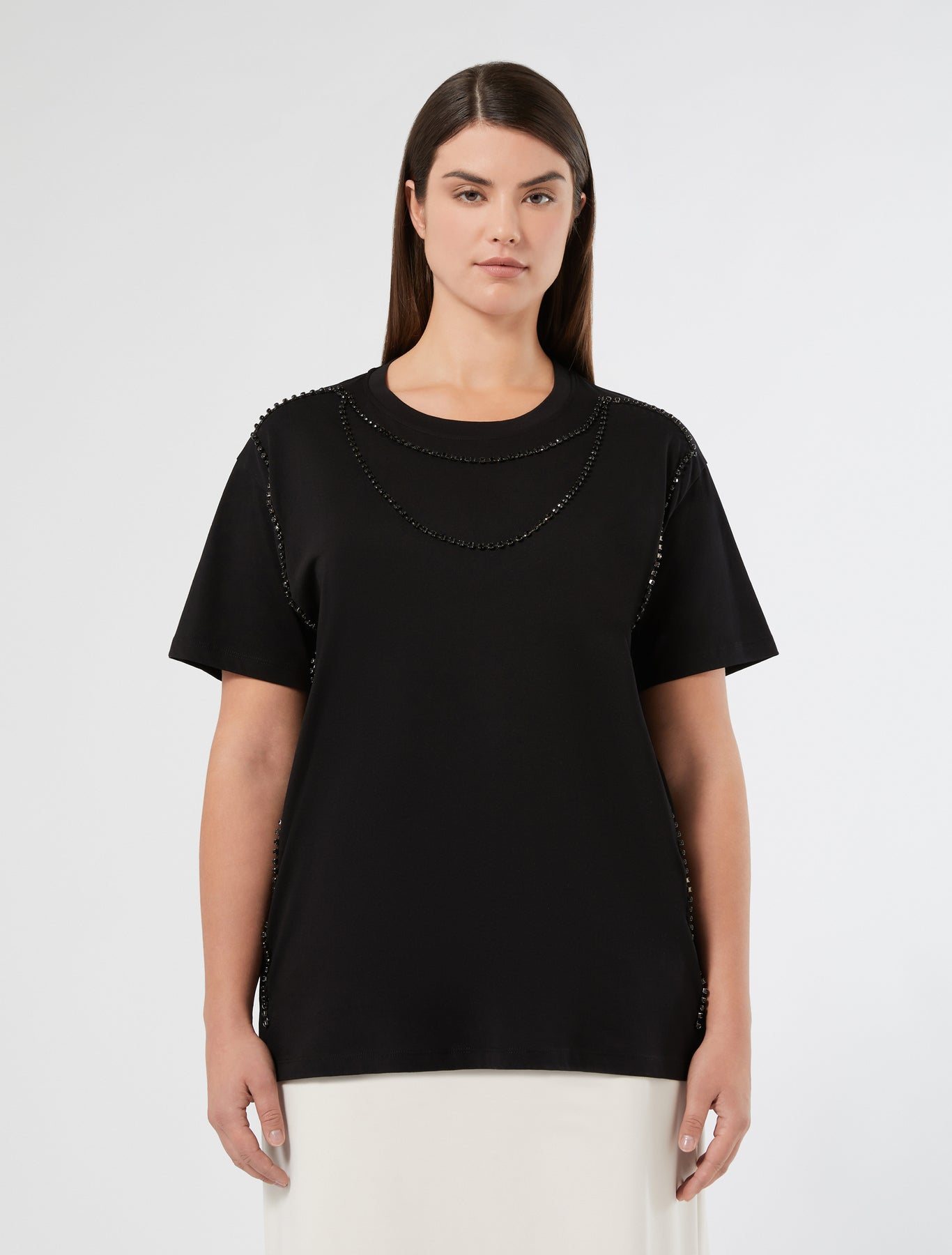 Embroidered jersey T-shirt