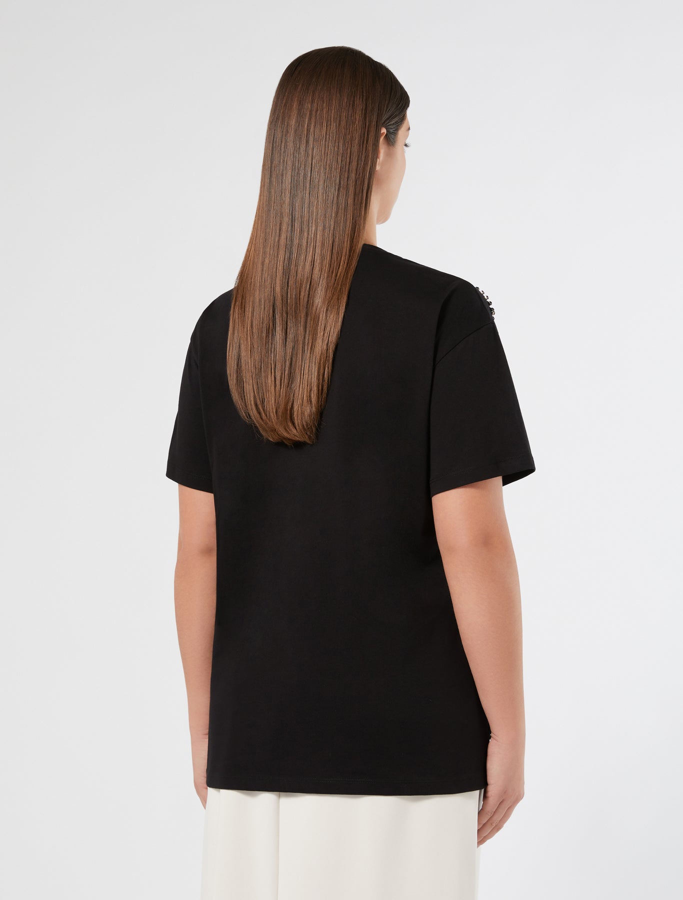 Embroidered jersey T-shirt