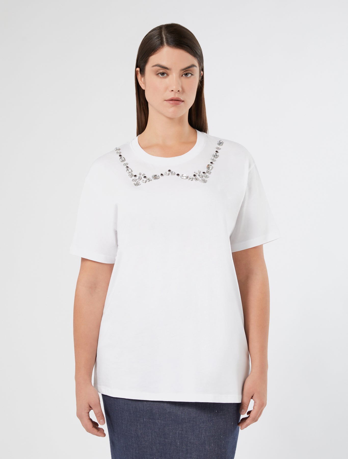 Embroidered jersey T-shirt