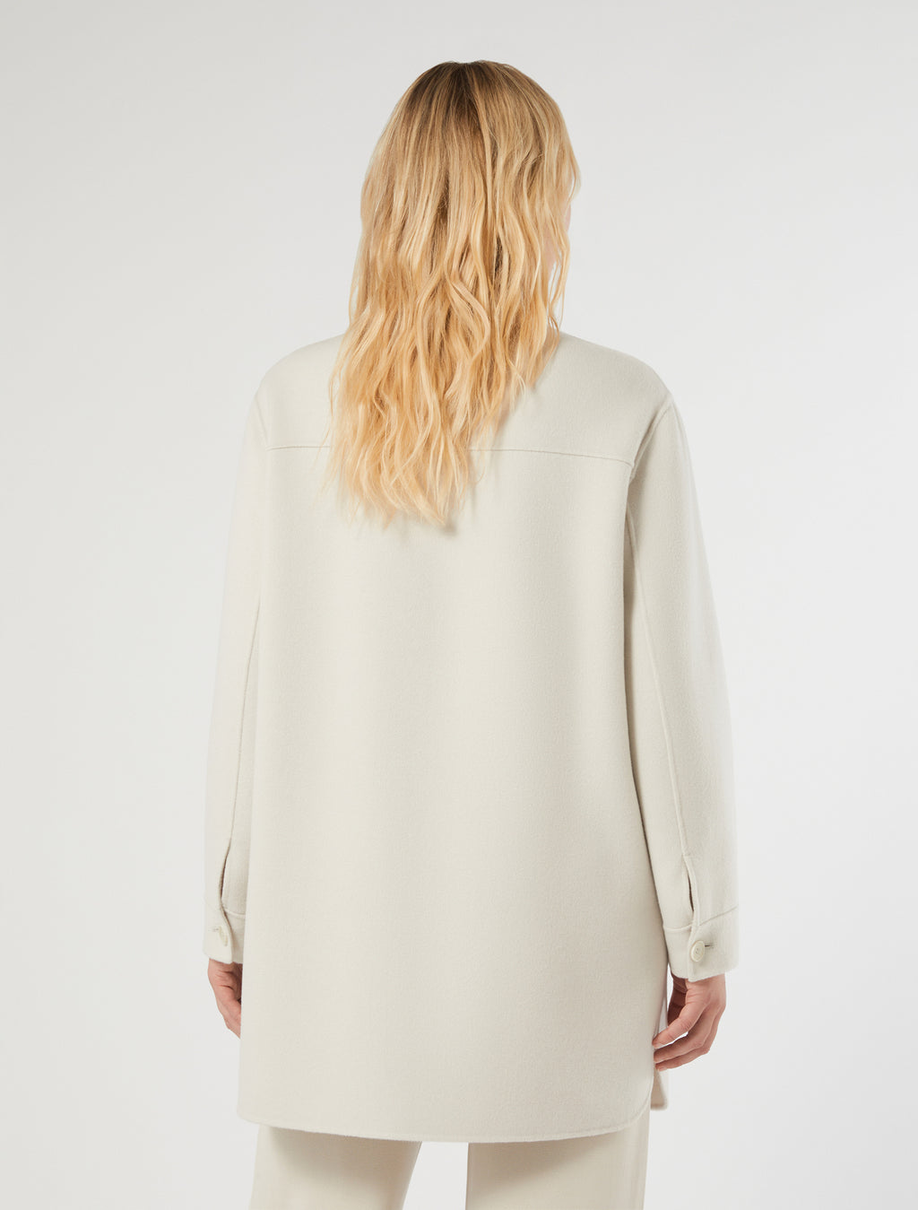 marina rinaldi double-faced wool and cashmere coat for woman