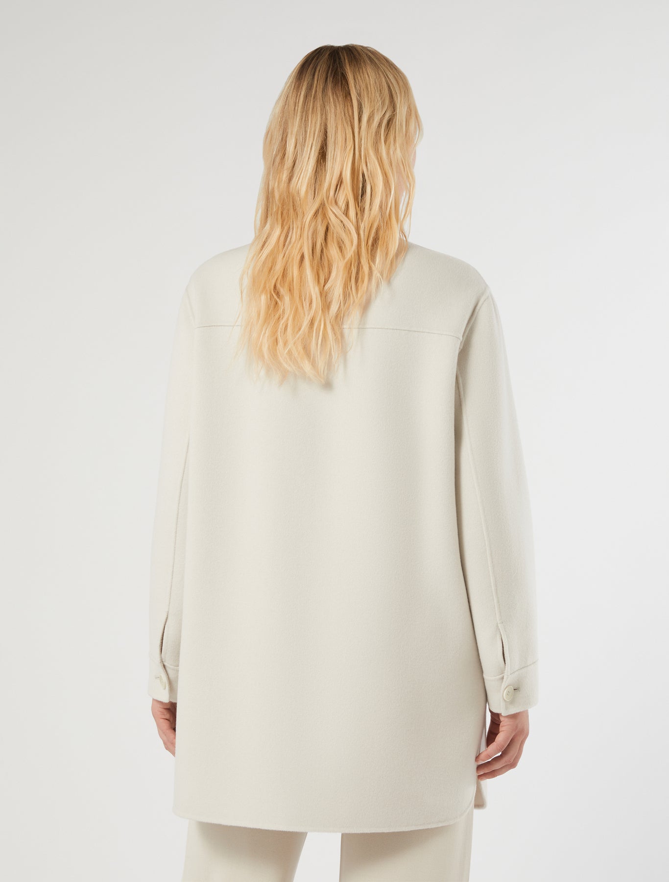 marina rinaldi double-faced wool and cashmere coat for woman