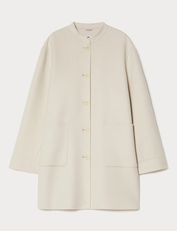 marina rinaldi double-faced wool and cashmere coat for woman