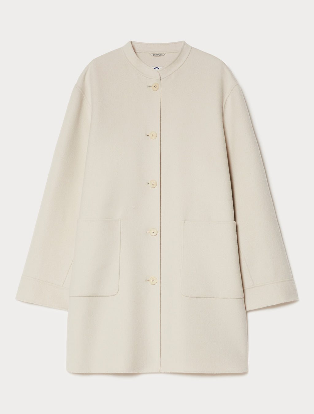 marina rinaldi double-faced wool and cashmere coat for woman