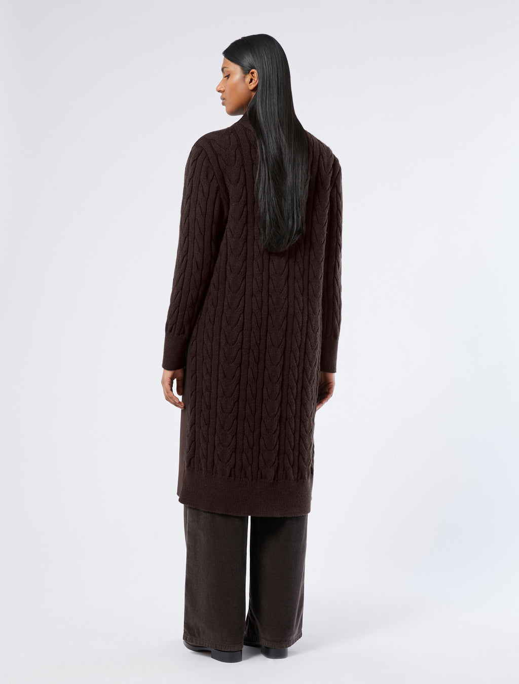 marina rinaldi double-faced wool-blend coat for woman
