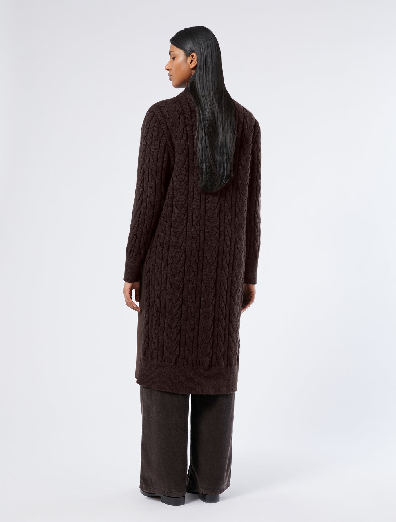 marina rinaldi double-faced wool-blend coat for woman