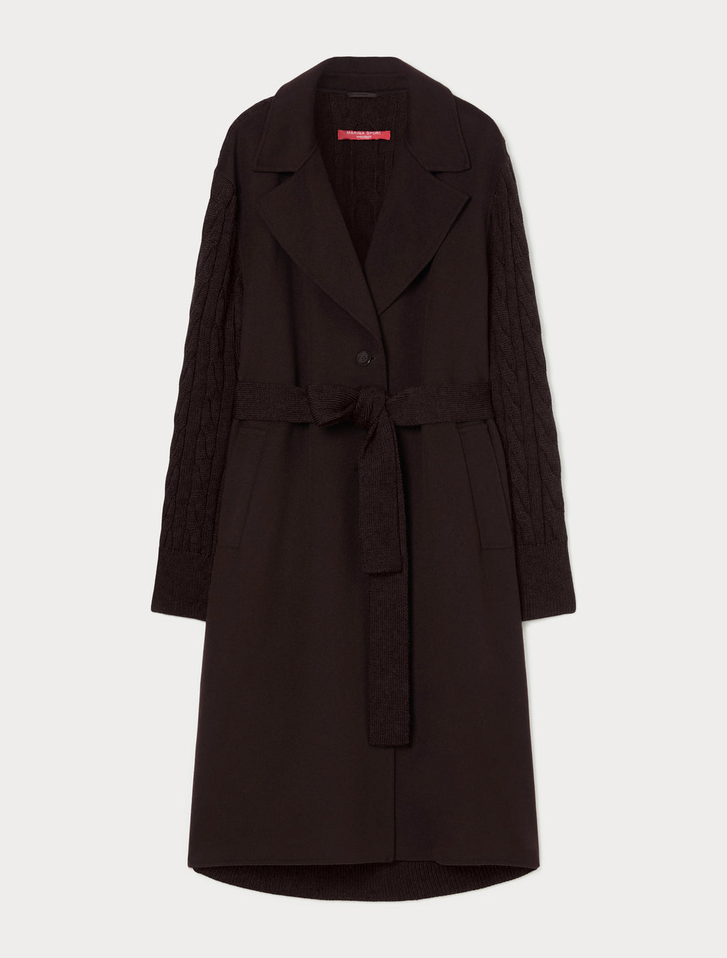marina rinaldi double-faced wool-blend coat for woman