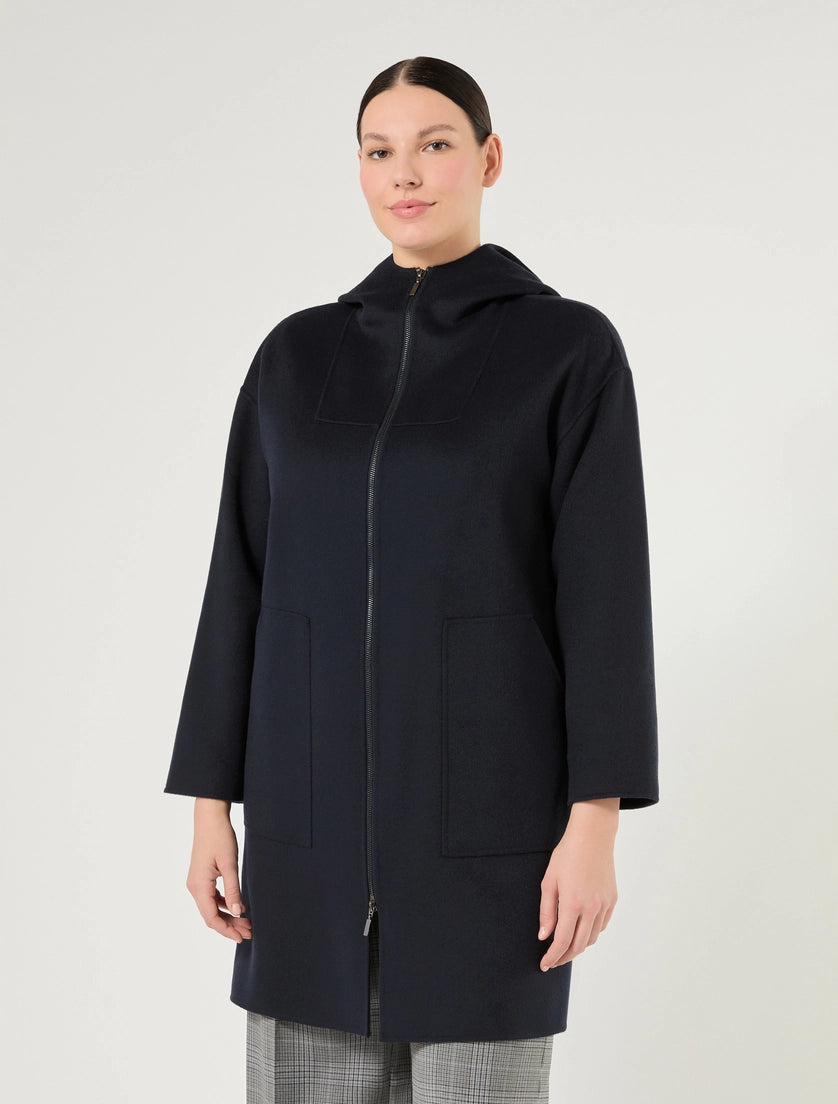 Double-faced wool and cashmere coat