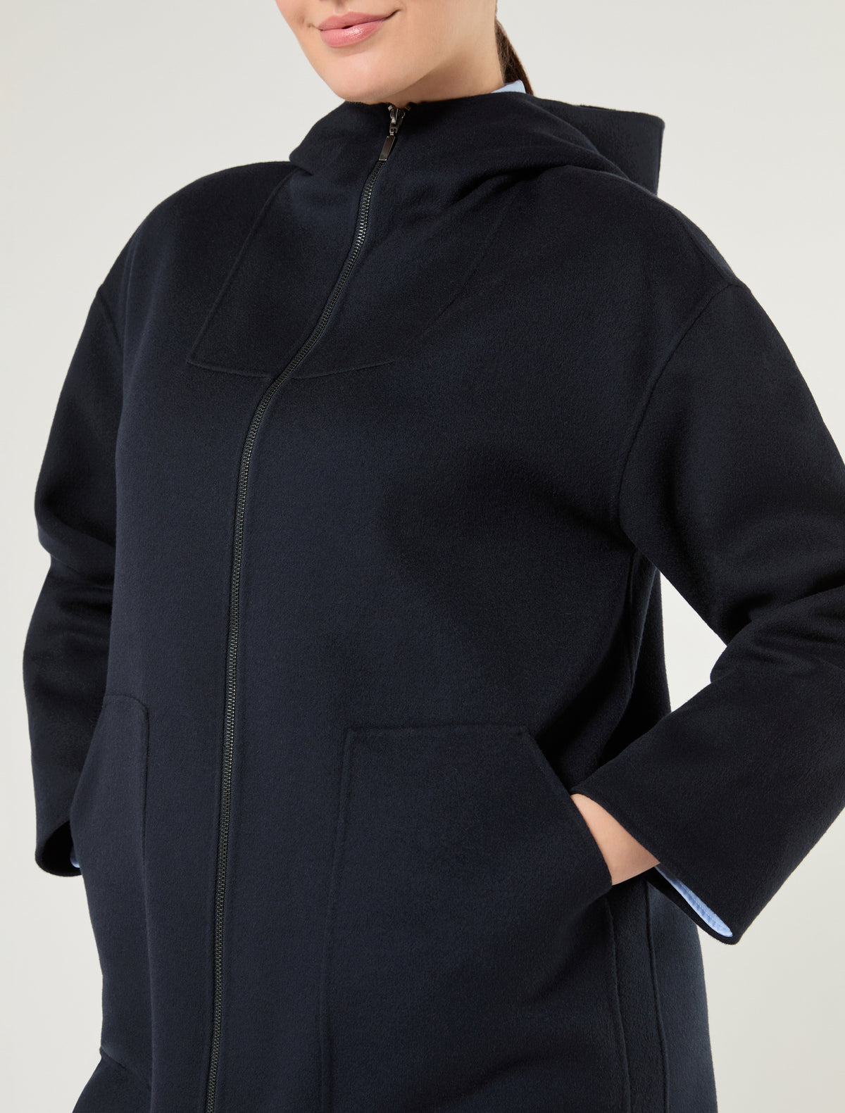 Marina Rinaldi double-faced wool and cashmere coat for woman