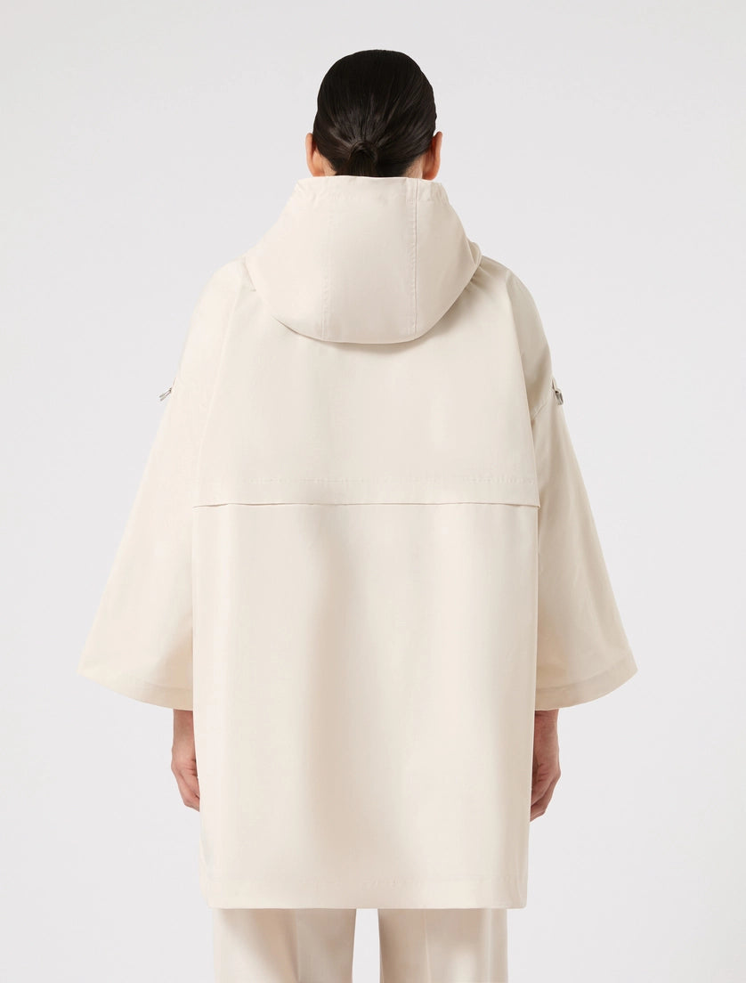 marina rinaldi water-repellent micro twill parka for woman