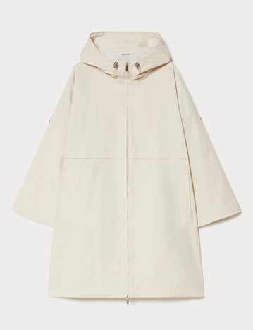 marina rinaldi water-repellent micro twill parka for woman