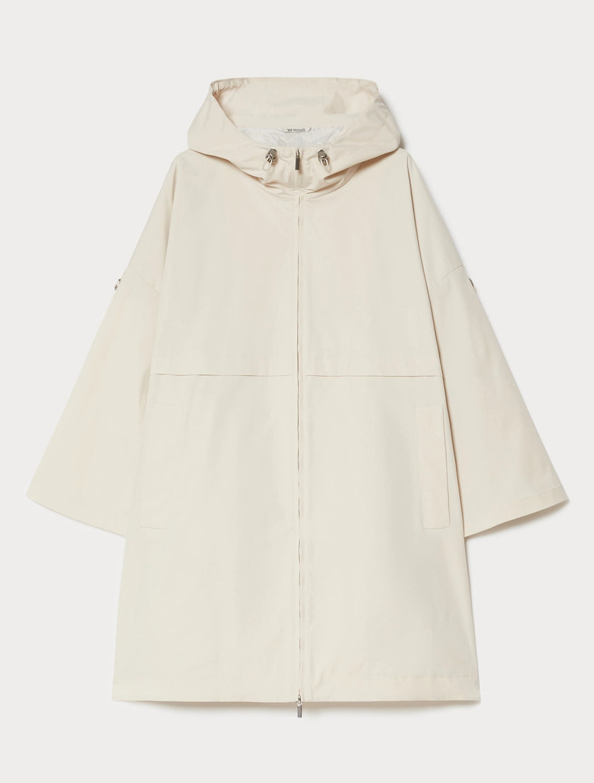 marina rinaldi water-repellent micro twill parka for woman