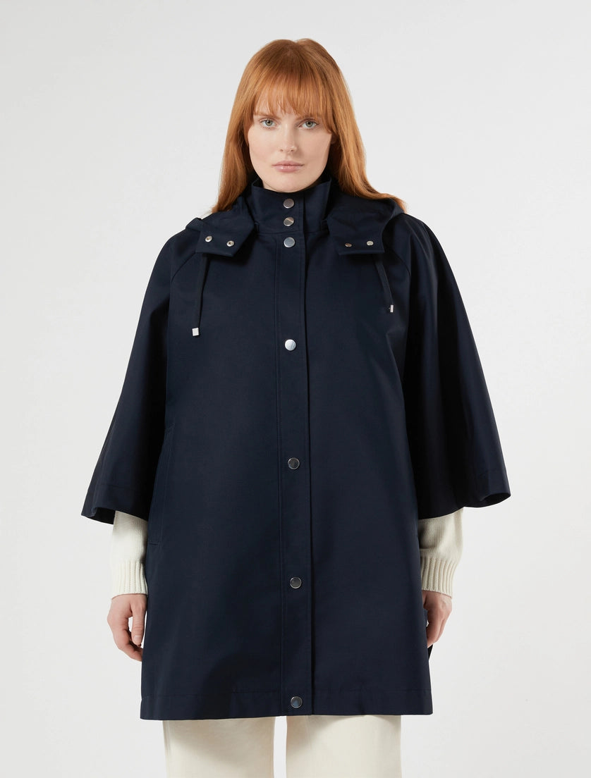 Water-repellent twill cape
