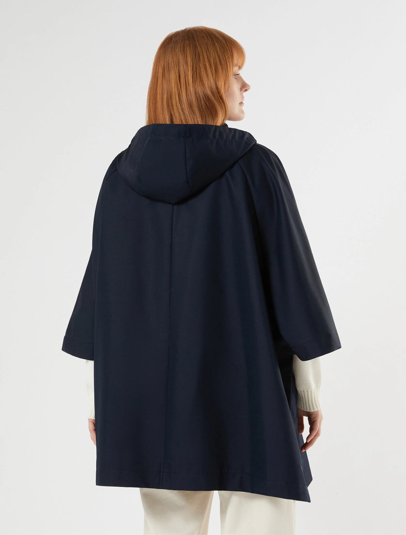 Water-repellent twill cape
