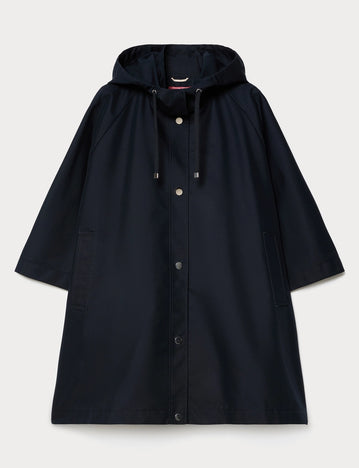Water-repellent twill cape