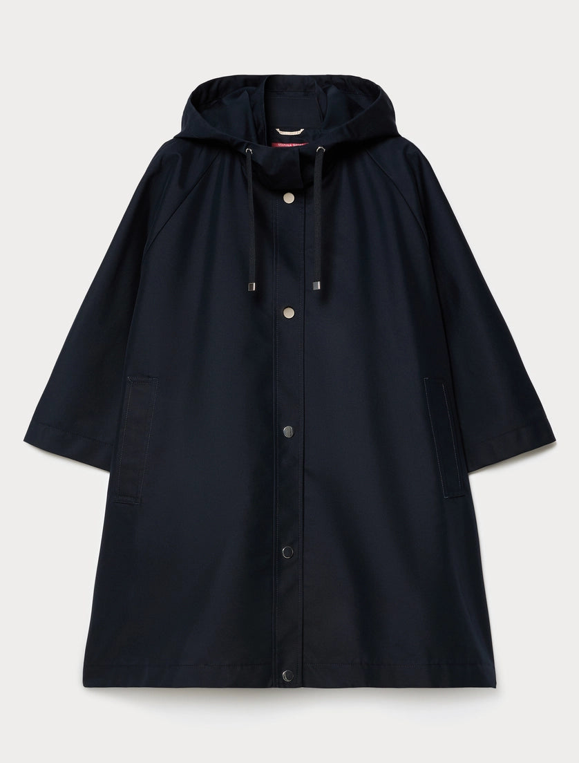 Water-repellent twill cape