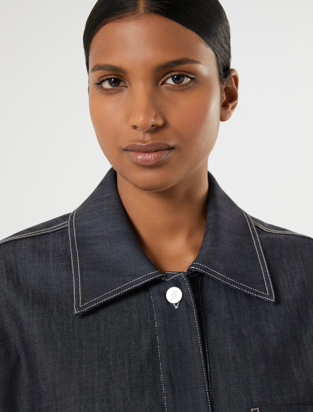 marina rinaldi stretch cotton jacket for woman