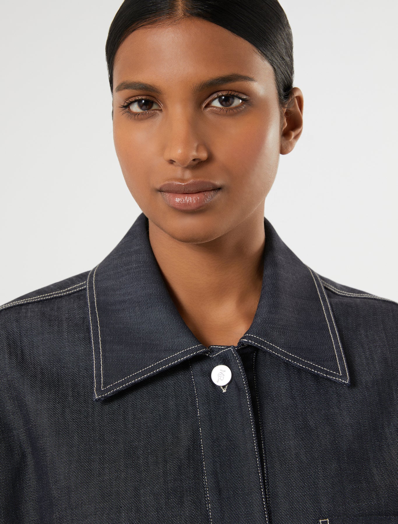 marina rinaldi stretch cotton jacket for woman