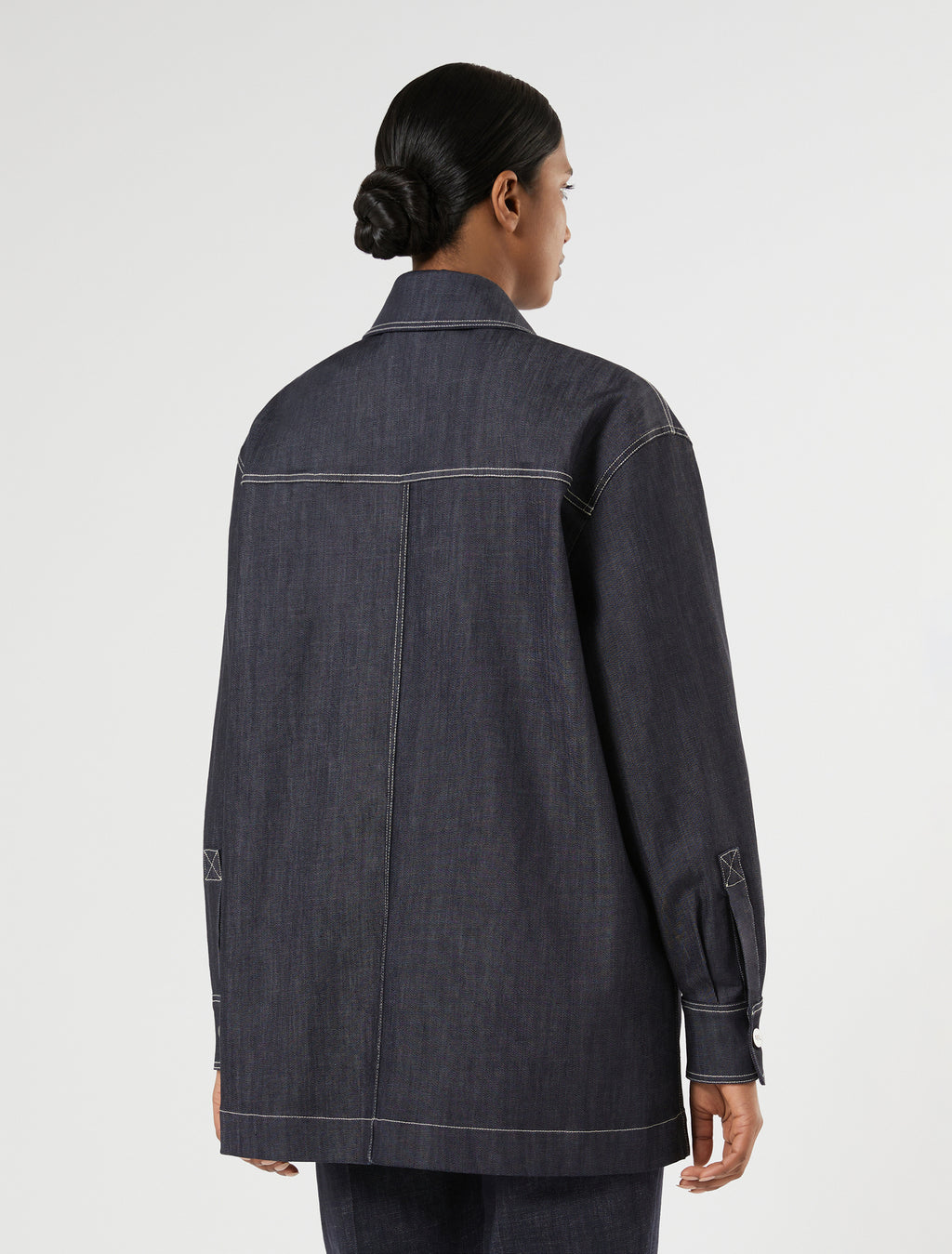 marina rinaldi stretch cotton jacket for woman