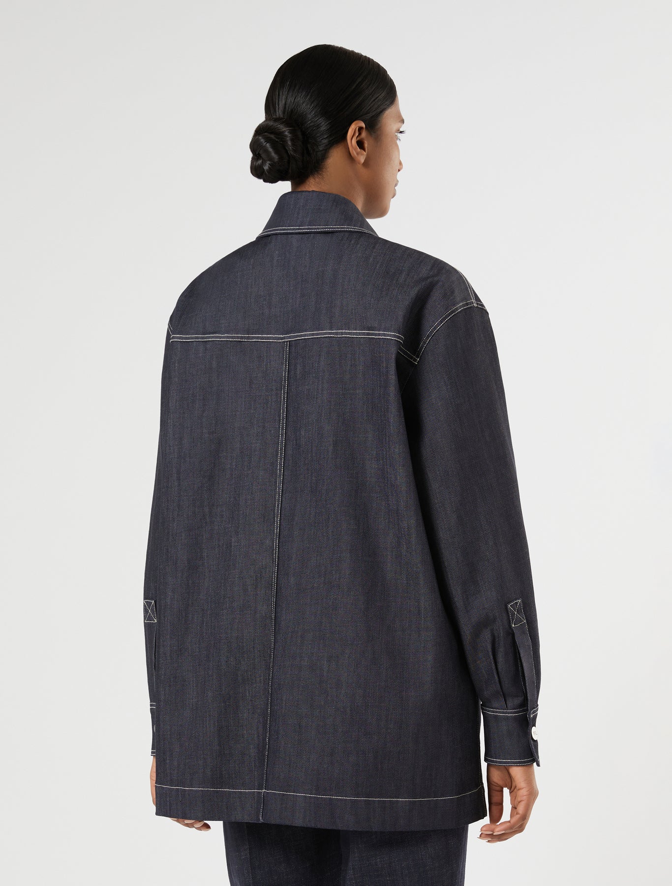 marina rinaldi stretch cotton jacket for woman