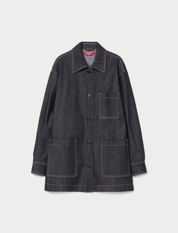 marina rinaldi stretch cotton jacket for woman