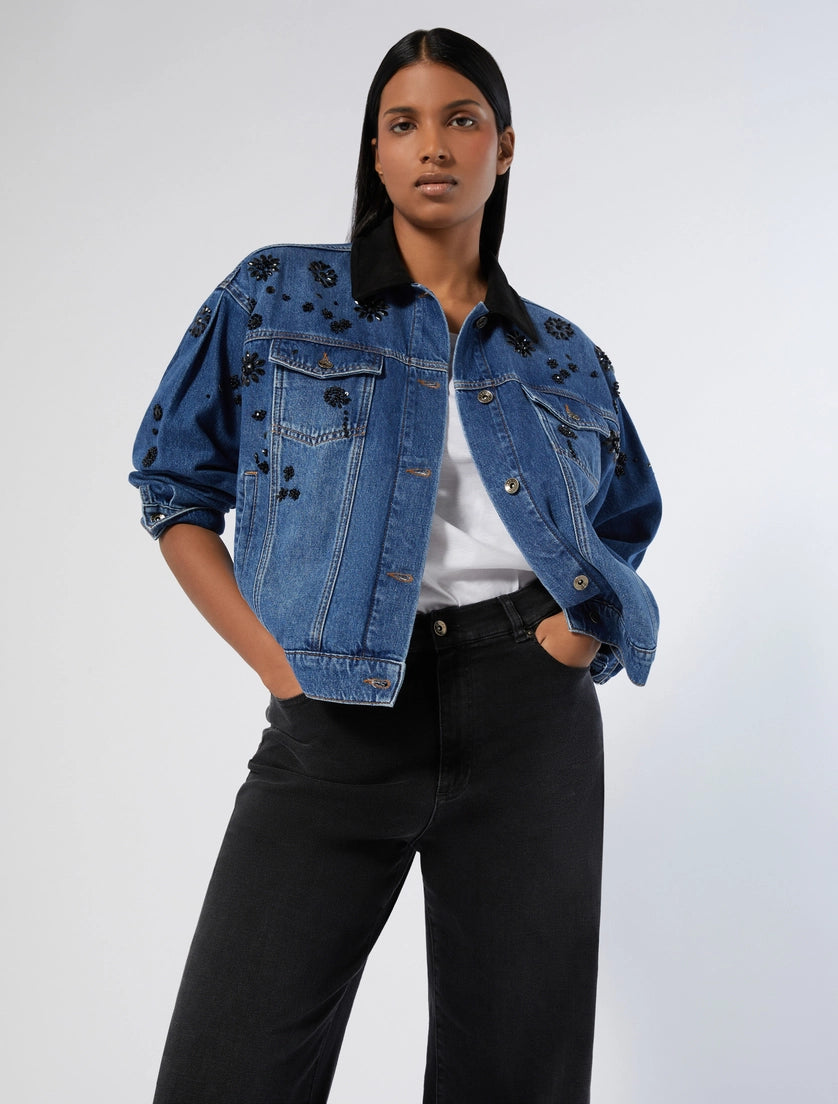 Embroidered denim jacket