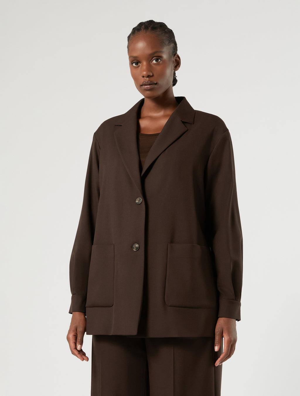 Marina Rinaldi viscose-blend twill jacket for woman