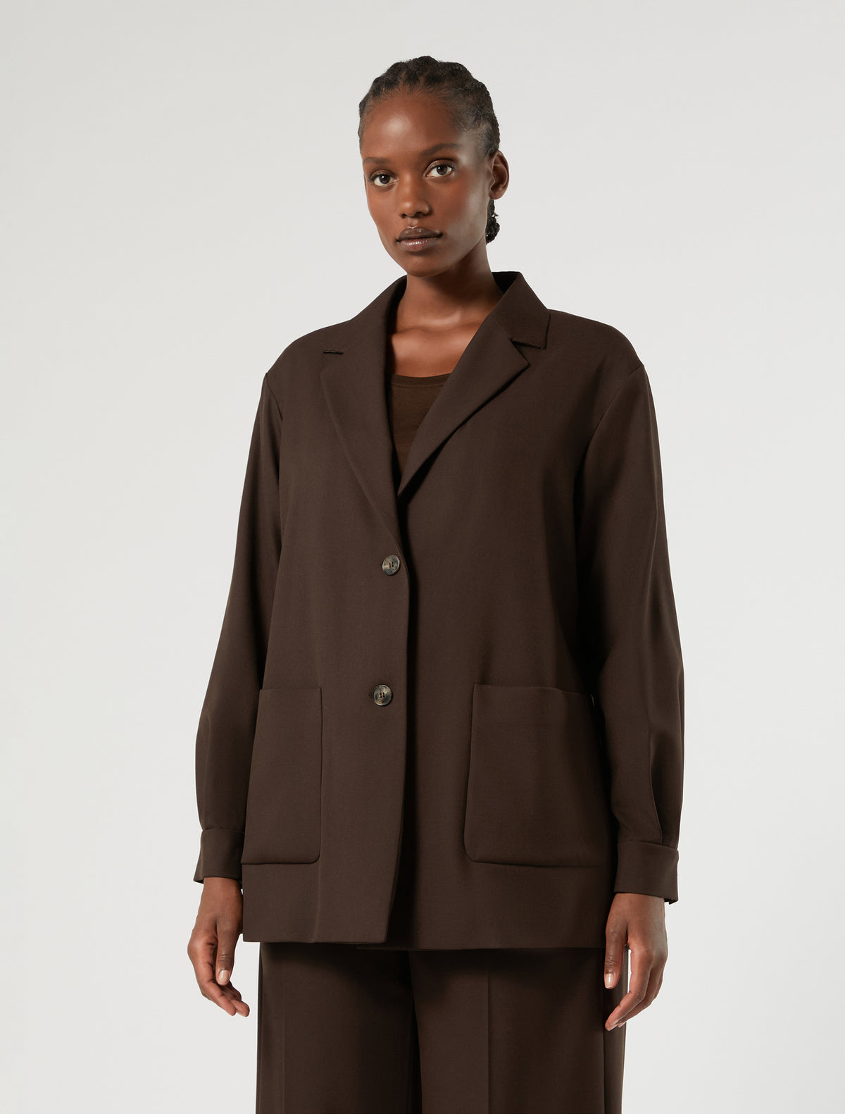 Marina Rinaldi viscose-blend twill jacket for woman