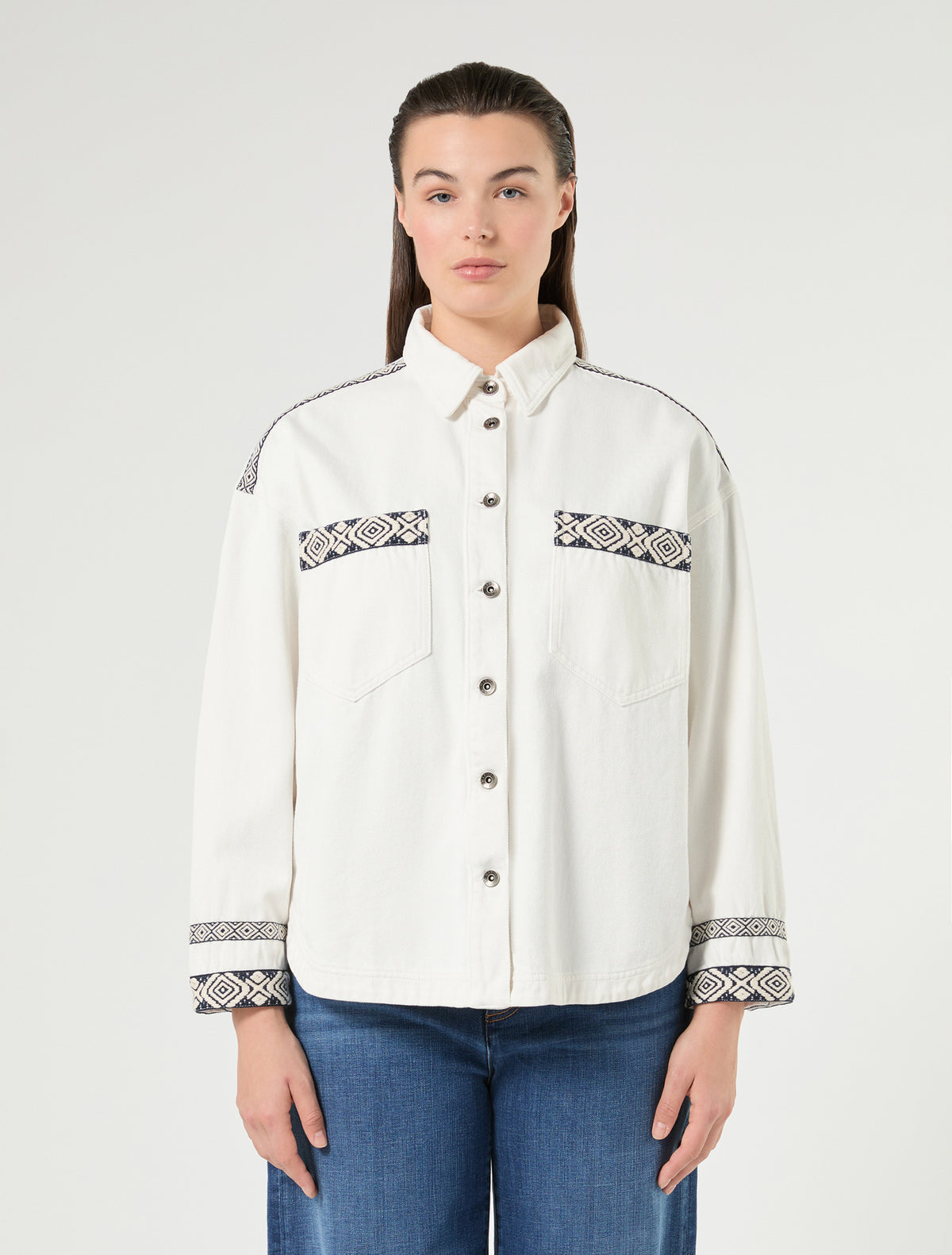 Marina Rinaldi cotton bull denim jacket for woman