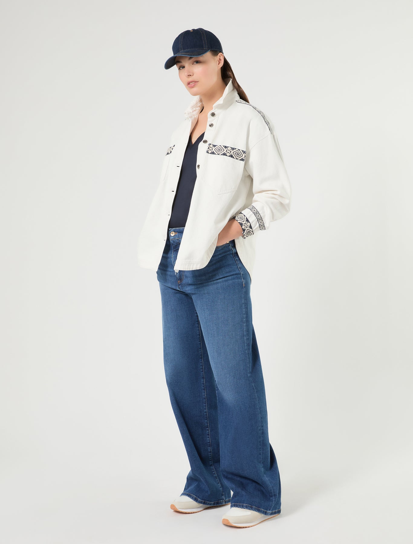 Marina Rinaldi cotton bull denim jacket for woman
