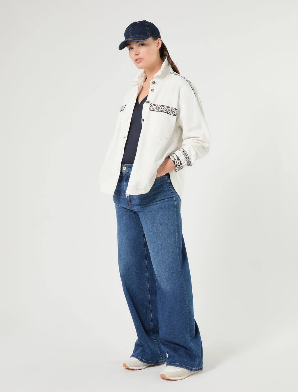 Marina Rinaldi cotton bull denim jacket for woman