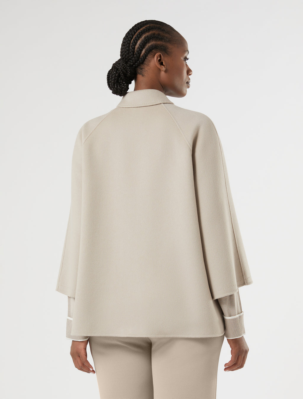 marina rinaldi heavy double-faced wool and cashmere jacket for woman
