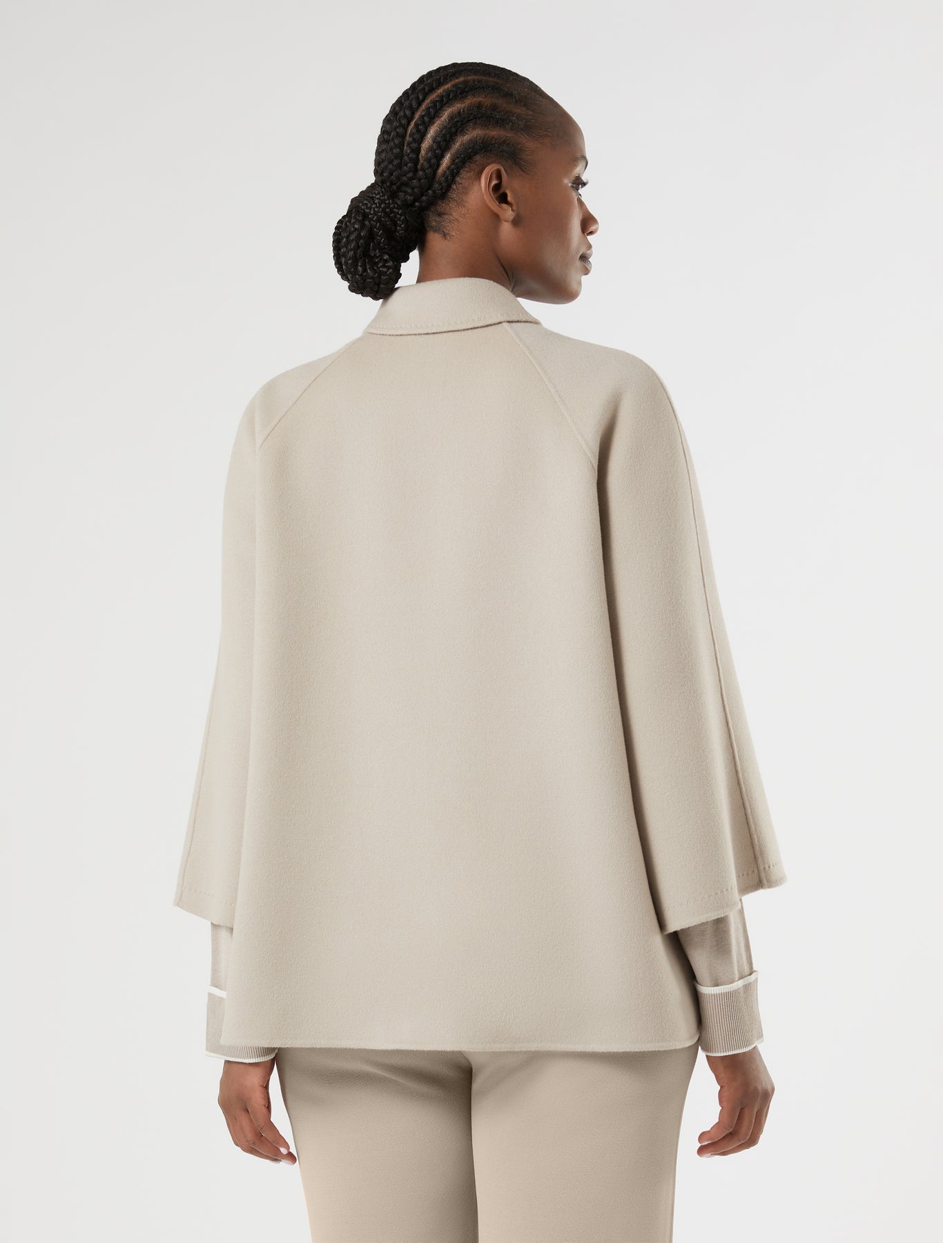marina rinaldi heavy double-faced wool and cashmere jacket for woman