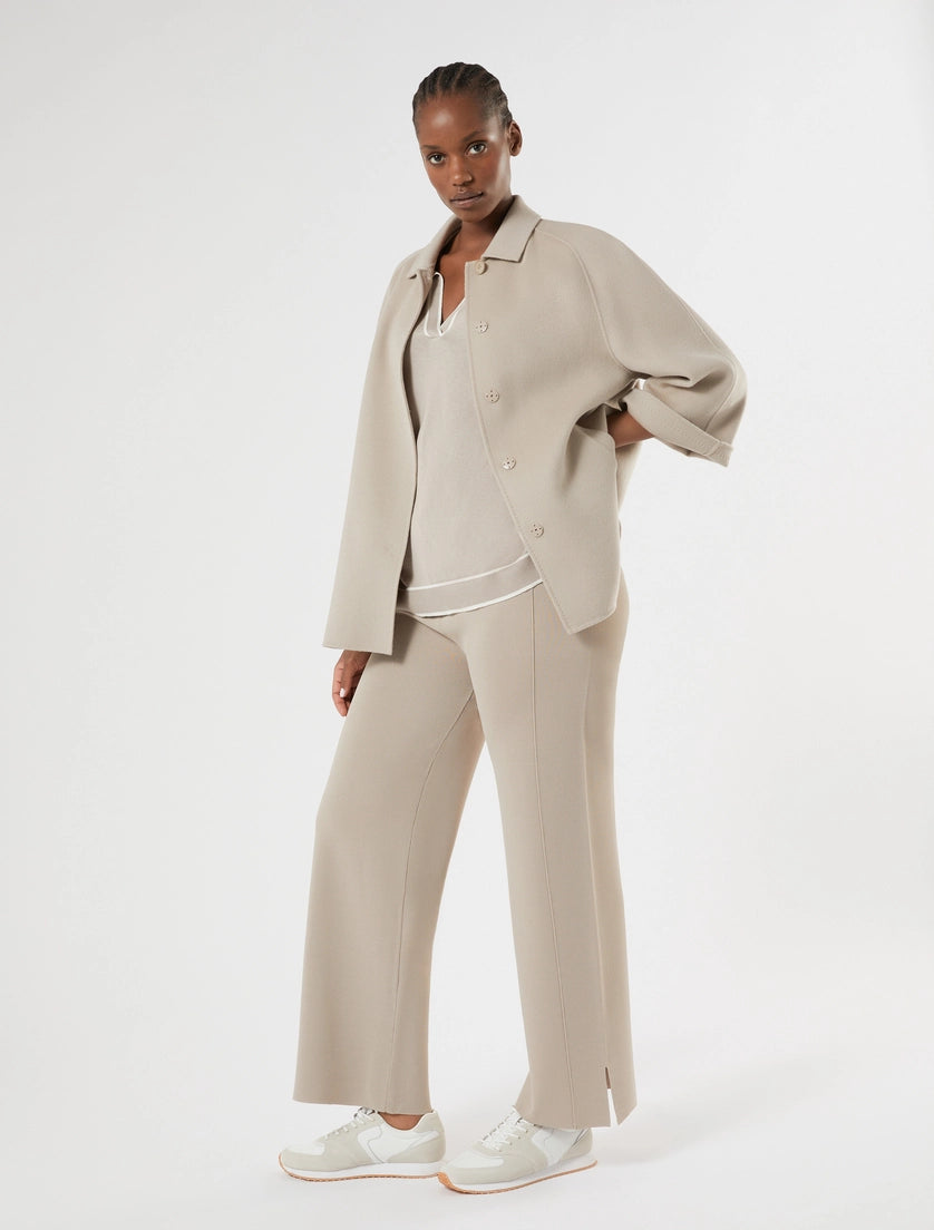 marina rinaldi heavy double-faced wool and cashmere jacket for woman