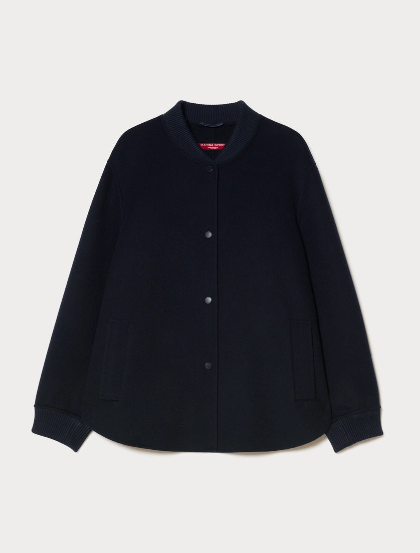 marina rinaldi double-faced wool-blend jacket for woman