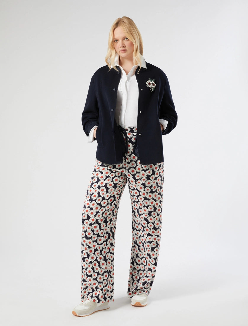 marina rinaldi double-faced wool-blend jacket for woman