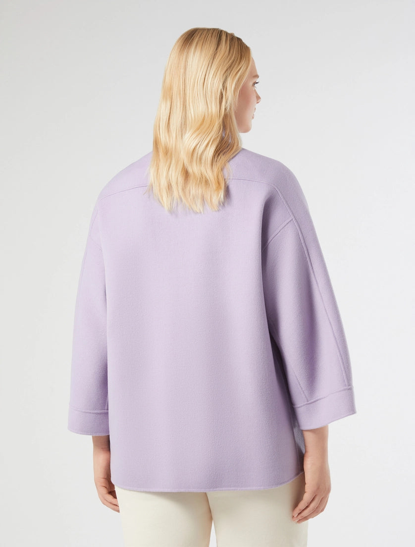 Double-faced wool-blend jacket