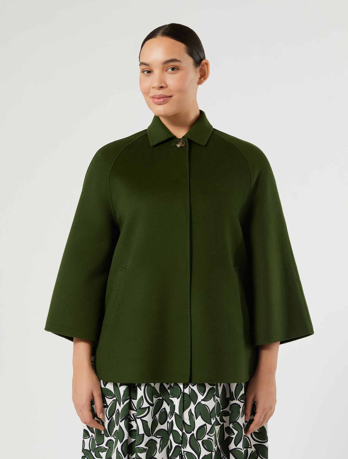 Marina Rinaldi double-faced wool and cashmere coat for woman