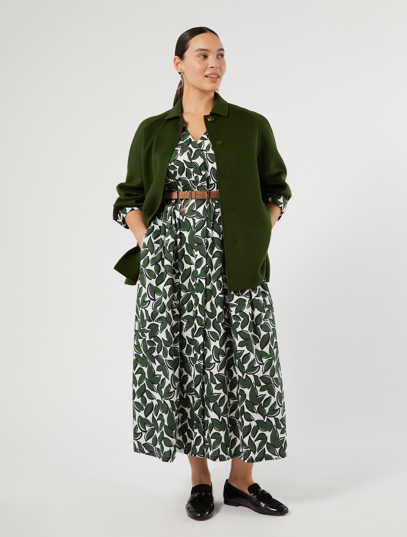 Marina Rinaldi double-faced wool and cashmere coat for woman