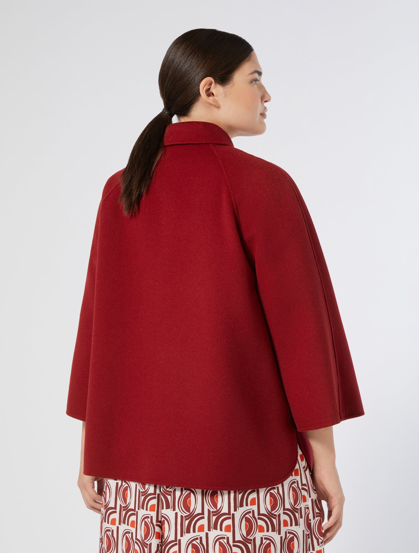 Double-faced wool and cashmere coat