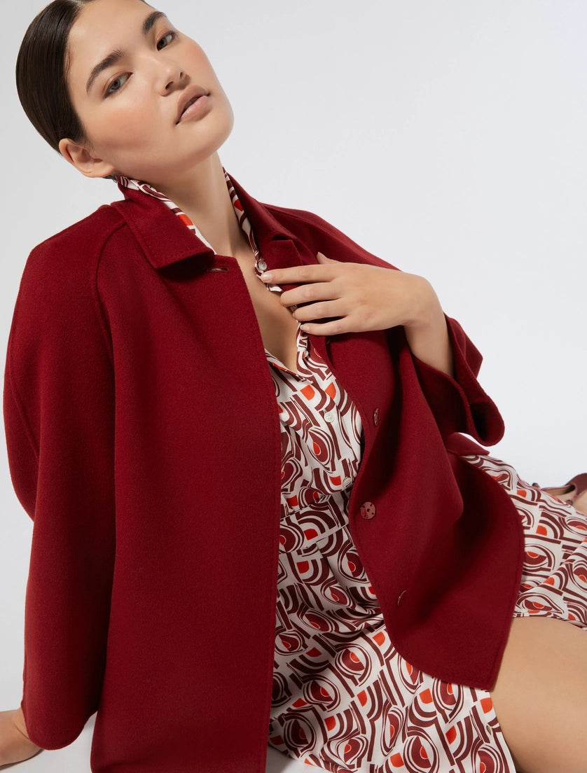 Double-faced wool and cashmere coat