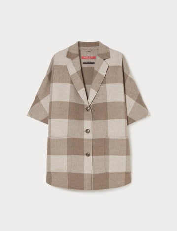 Double-faced wool-blend jacket