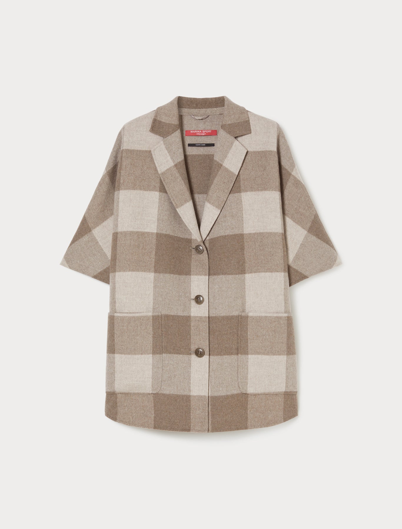 Double-faced wool-blend jacket