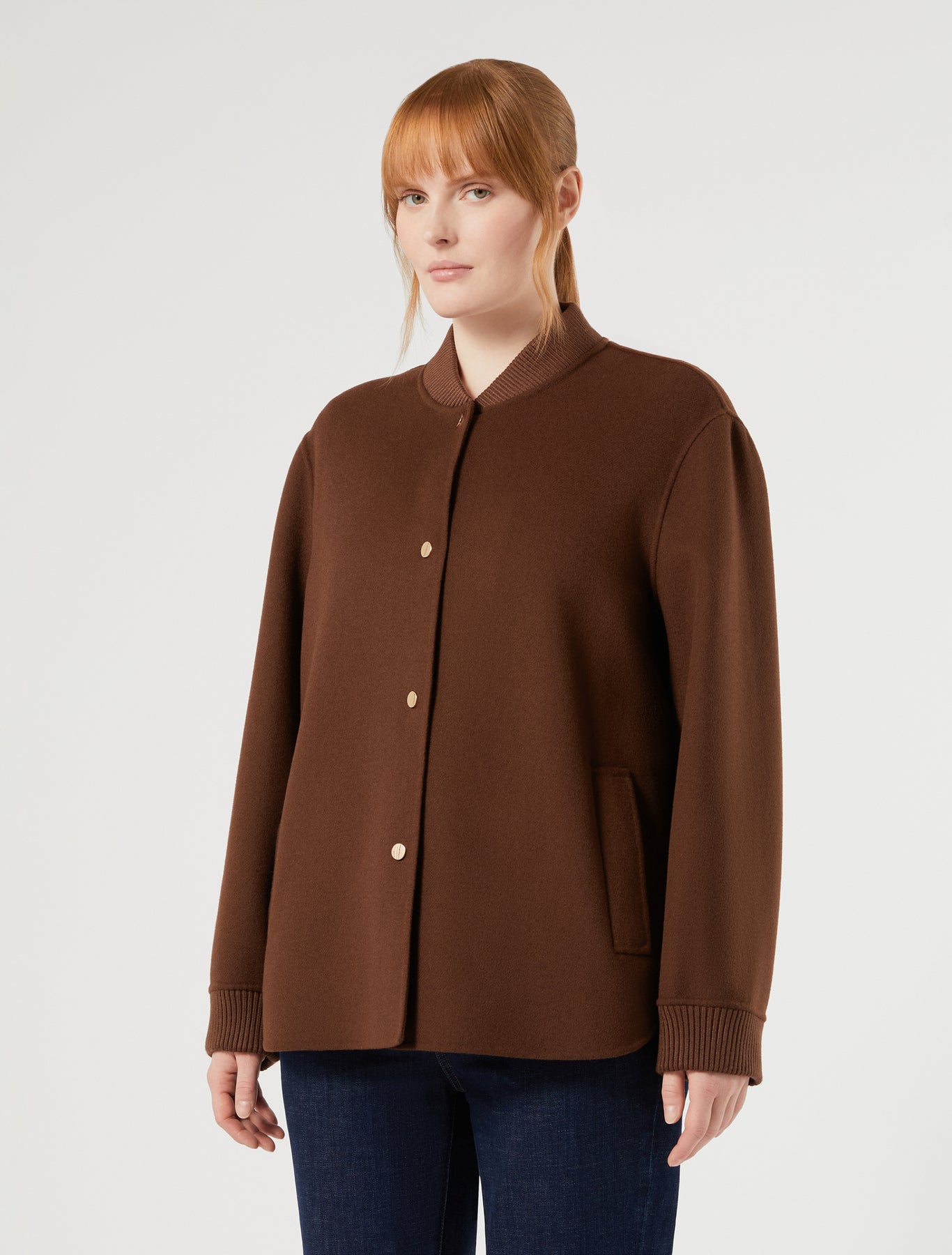 Marina Rinaldi double wool-blend jacket for woman