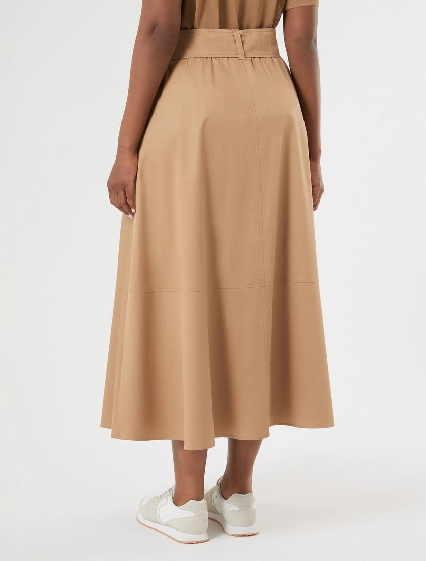 marina rinaldi stretch cotton gabardine skirt for woman