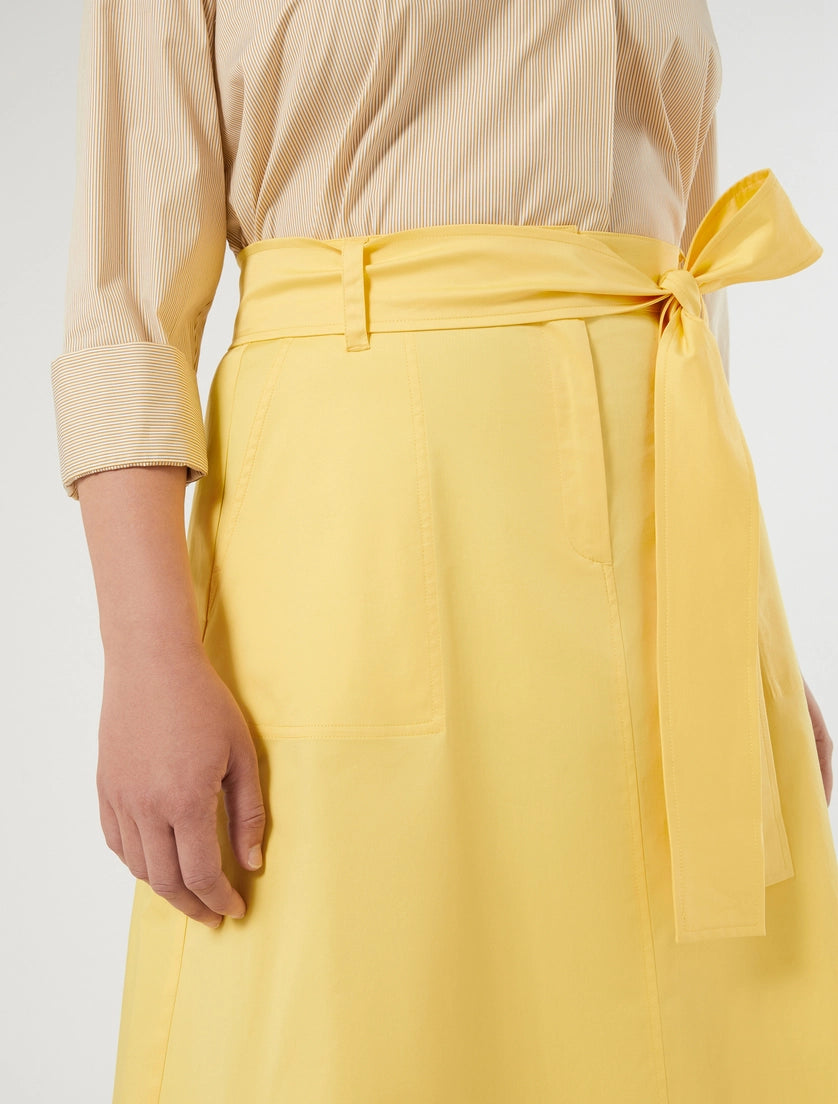 marina rinaldi stretch cotton gabardine skirt for woman