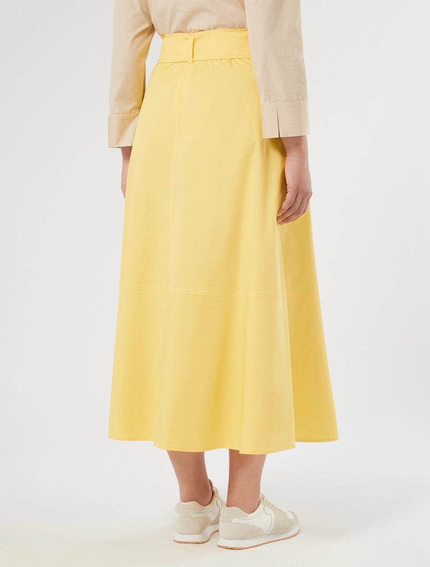 marina rinaldi stretch cotton gabardine skirt for woman