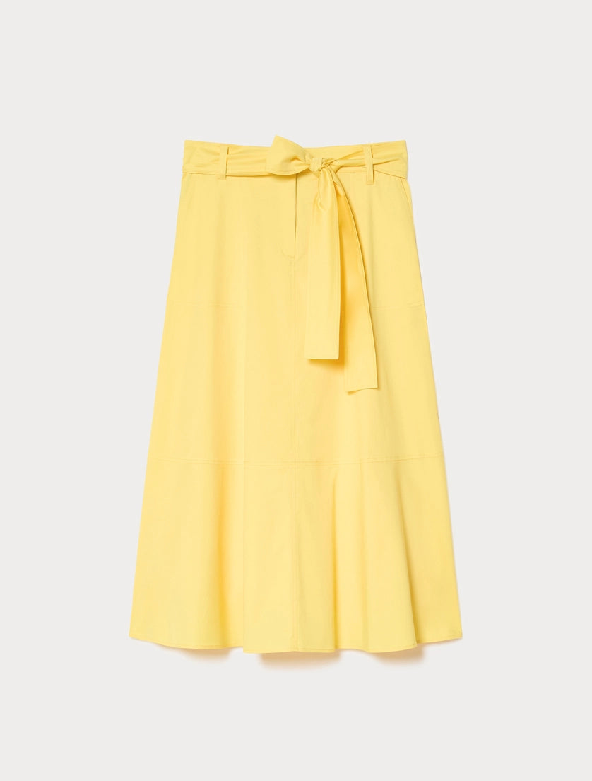 Stretch cotton gabardine skirt